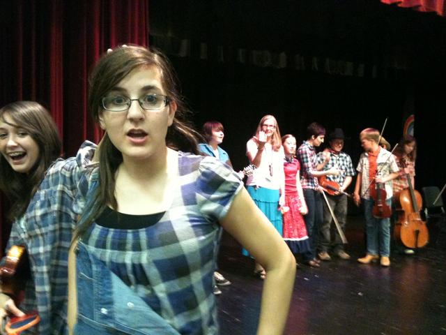 Fiddle Club Concert, Kiannas attempt  of bunny ears