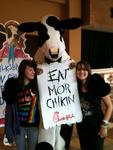 Us nerds w/ best bud, Chickfile Cow